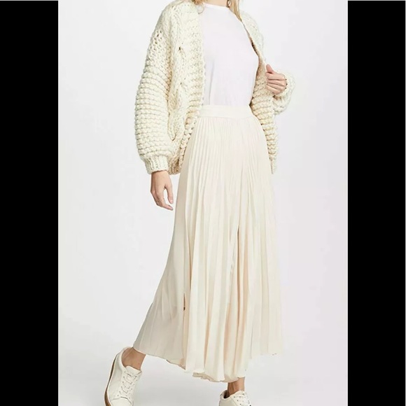 Kobi Halperin Pants Wide Leg Pleated Flare Cropped - Picture 2 of 9